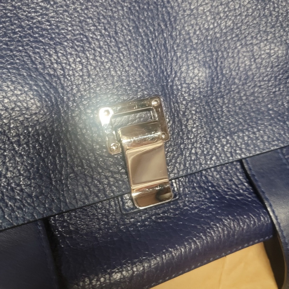 Beautiful Genuine Blue Courier Leather Backpack Proenza Schouler NWOT $1300+! - Picture 9 of 9